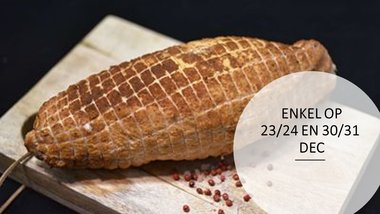 Kalkoenfilet opgevuld gebraden 7 personen ong 1,40 kg  ENKEL OP 23/24 DEC  EN 30/31 DEC